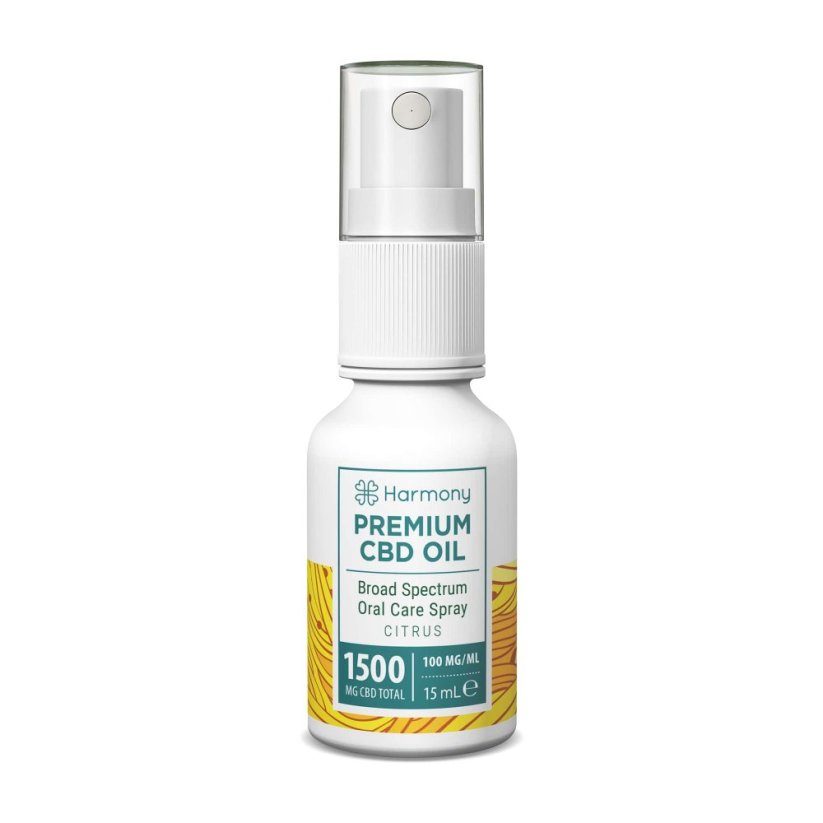 Harmony Spray al CBD Igiene orale, 1500 mg, 15 ml, Agrumi