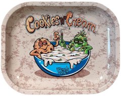 Best Buds Cookies And Cream Metal Rolling Tray Small, 14x18 cm