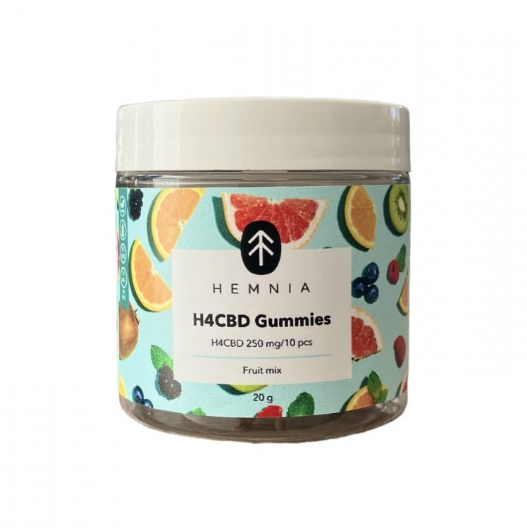 Hemnia H4CBD Gummies Fruit Mix, 250 mg H4CBD, 10 бр x 25 mg, 20 g
