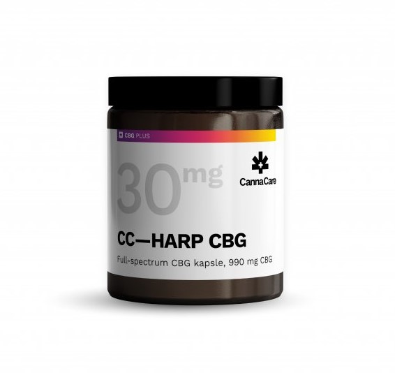 CannaCare Kapsulas CC - HARP CBG ierobežota tirāža, 990 mg