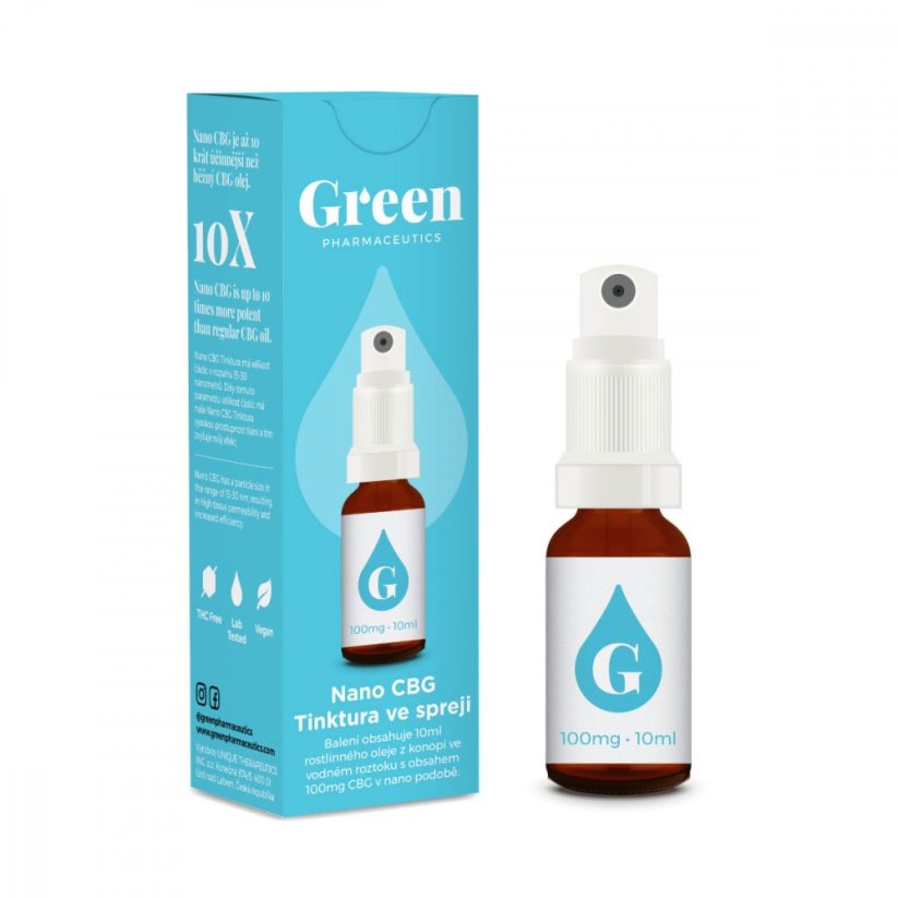 Green Pharmaceutics Nano-CBG Spray - 100 mg, 10 ml