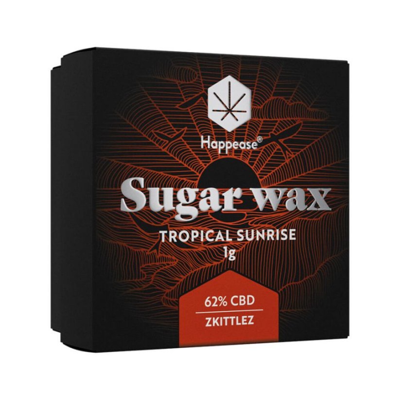 Happease Extract Tropical Sunrise Sugar Wax, 62% CBD, 1g