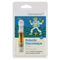 Cannastra CBG9 Cartridge Robotic Discoteque (Bryllupskake), CBG9 85 % kvalitet, 1 ml