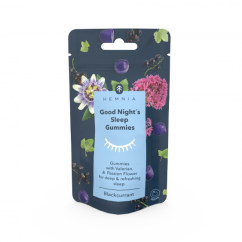 Hemnia Good Night's Sleep Gummies Grosella negra con valeriana y pasiflora, 15 piezas