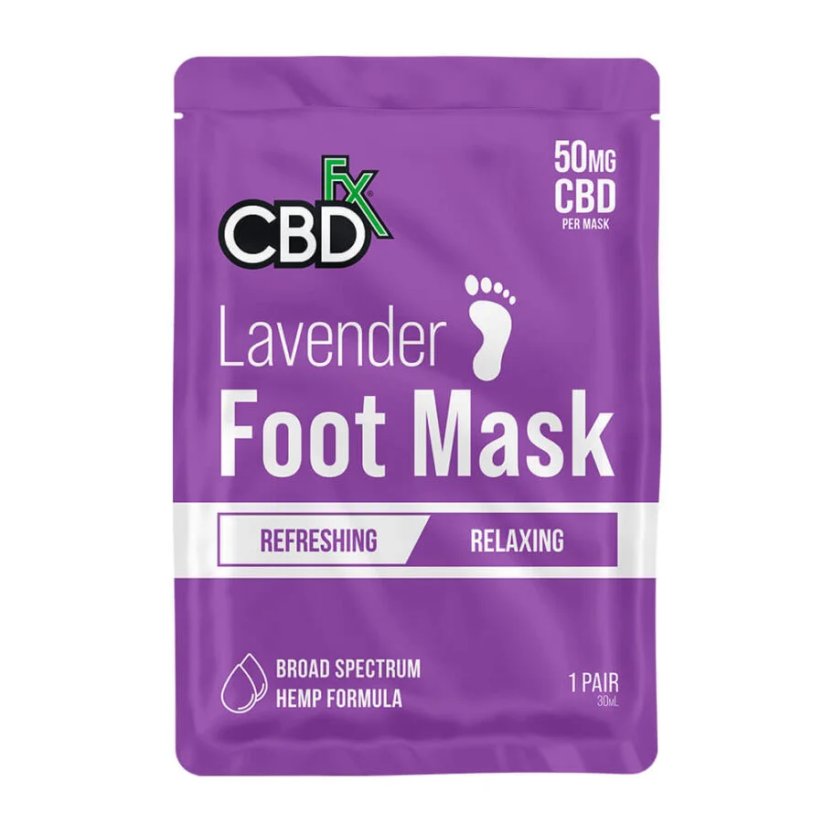 CBDfx ラベンダー CBD フットマスク、50 mg