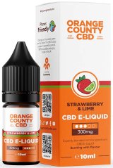 Orange County CBD E-skystos braškės ir žaliosios citrinos, CBD 300 mg, 10 ml