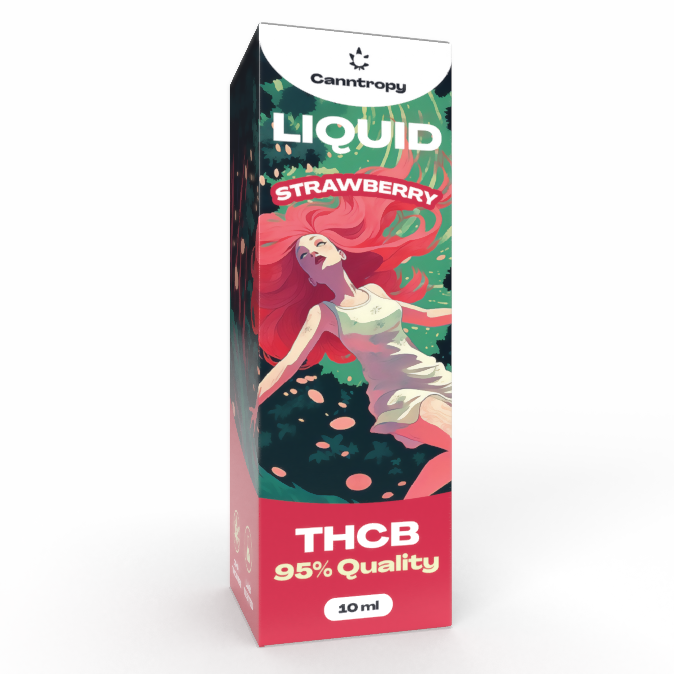 Cannatropy THCB Liquid Strawberry, THCB 95% quality, 10ml