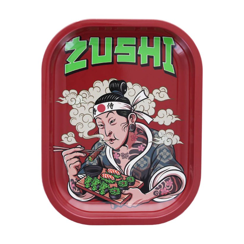 Best Buds Thin Box Rolling Tray with Storage Zushi 18 x 14 cm