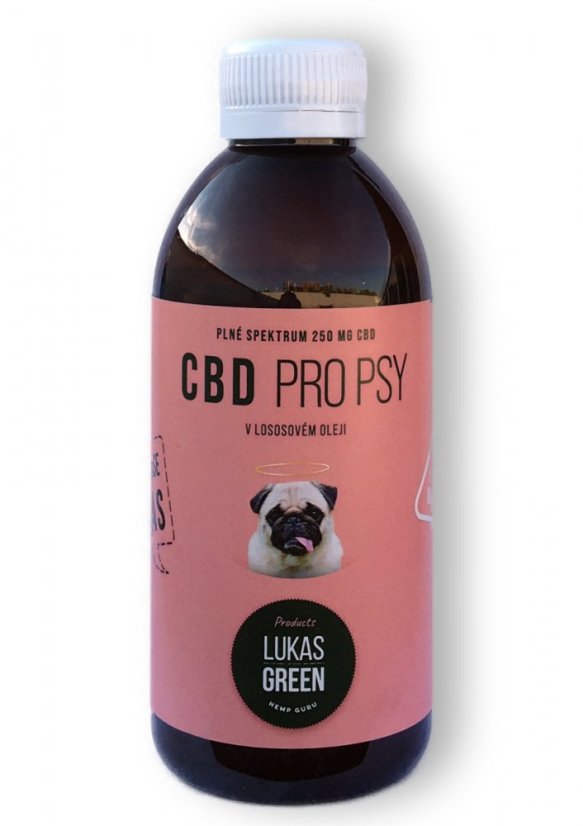 Lukas Green サーモンオイル入り犬用CBD 250 ml、250 mg
