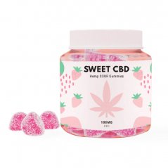 Sweet CBD Gummies cukríky, Jahoda, 100 mg CBD, 20 ks x 5 mg, 60 g