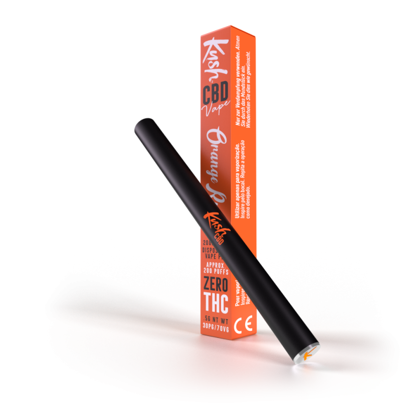 Kush Vape CBD iztvaikošanas pildspalva, Orange Runtz, 200 mg CBD