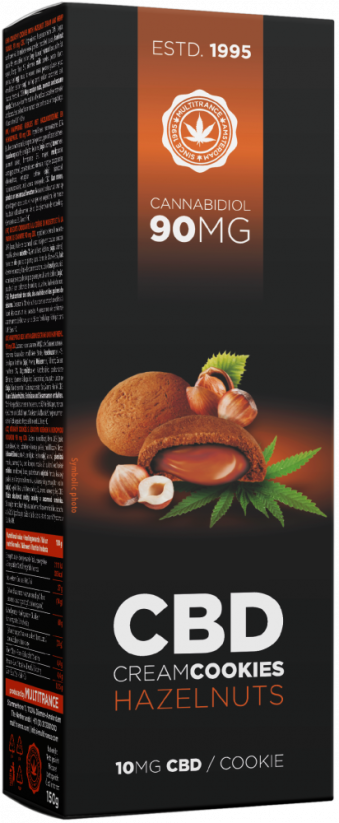 CBD Hazelnoten Crèmekoekjes (90 mg)
