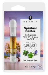 Hemnia Spiritual Center - Cartridge, 50 % H4CBD, 45 % CBD, holy basil (tulsi), gotu kola, sage, 1 ml