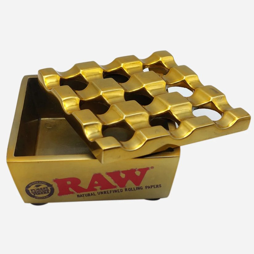 RAW - Kovový popelník zlatý