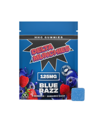 Delta Munchies Kẹo dẻo Razz HHC màu xanh, 125 mg, 5 viên