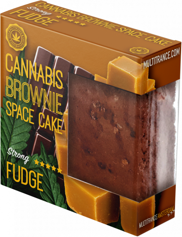 Cannabis Fudge Brownie Deluxe pakiranje (jaki okus sativa) - karton (24 pakiranja)
