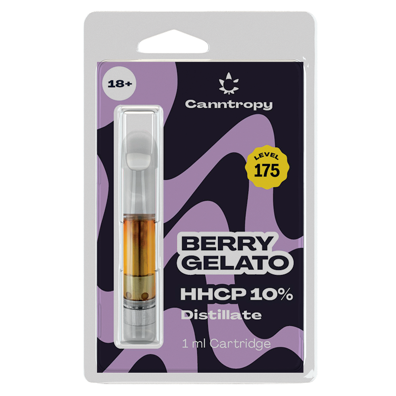 Canntropy HHCP カートリッジ ベリー ジェラート - 10 % HHCP、85 % CBD、1 ml