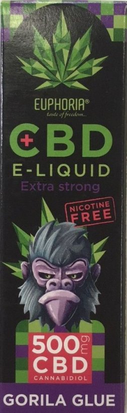 Euphoria CBD E-Liquid Gorilla Glue 10 ml, 500mg CBD