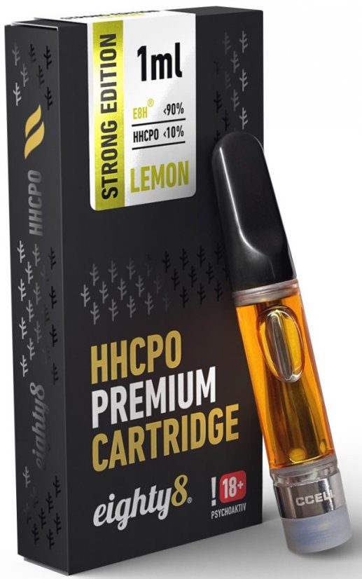 Eighty8 HHCPO kasetė Strong Premium Lemon, 10 % HHCPO, 1 ml