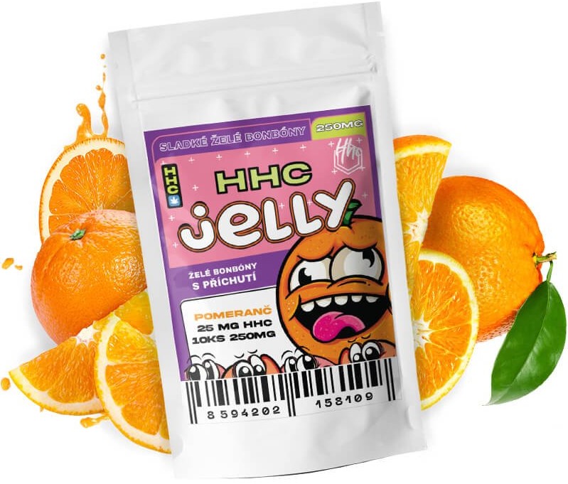 Tšehhi CBD HHC Jelly Orange 250 mg, 10 tk x 25 mg