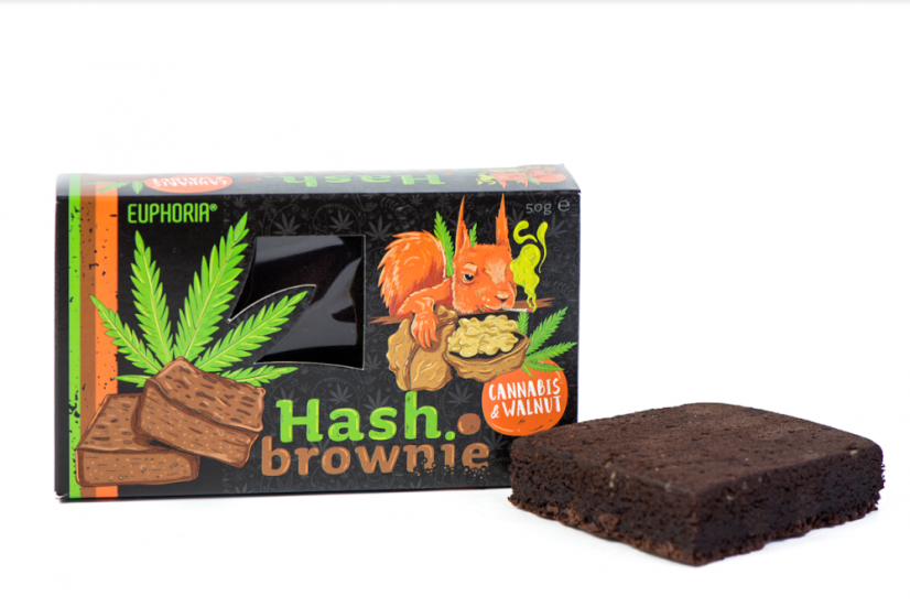 Euphoria Hash kender brownie dióval 50 g