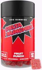 Delta Munchies Fruit Punch HHC vingummier, 625 mg, 25 stk.
