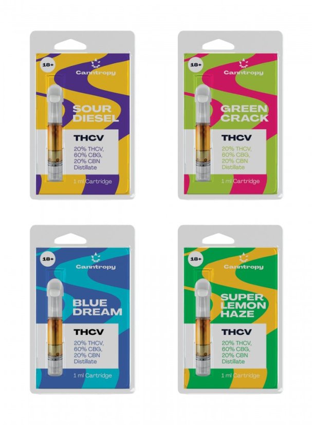 Canntropy THCV Cartridges, All in One Set - 4 γεύσεις x 1 ml