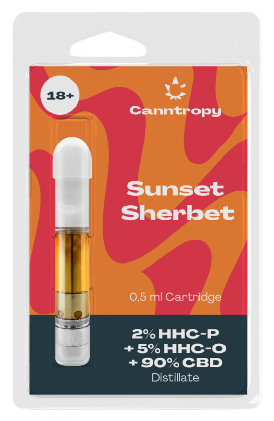 Canntropy HHC Karışım Kartuşu Gün Batımı Şerbeti, %2 HHC-P, %5 HHC-O, %90 CBD, 0,5 ml