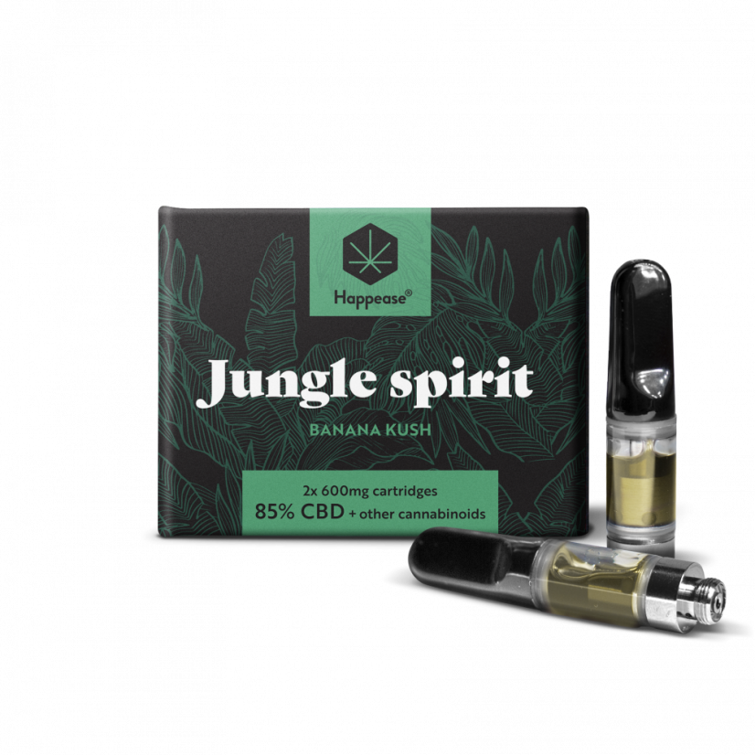 Happease Jungle Spirit patron 1200 mg, 85% CBD, 2 stk x 600 mg