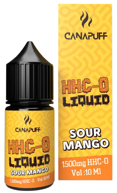 CanaPuff HHC-O tekući kiseli mango, 1500 mg, 10 ml