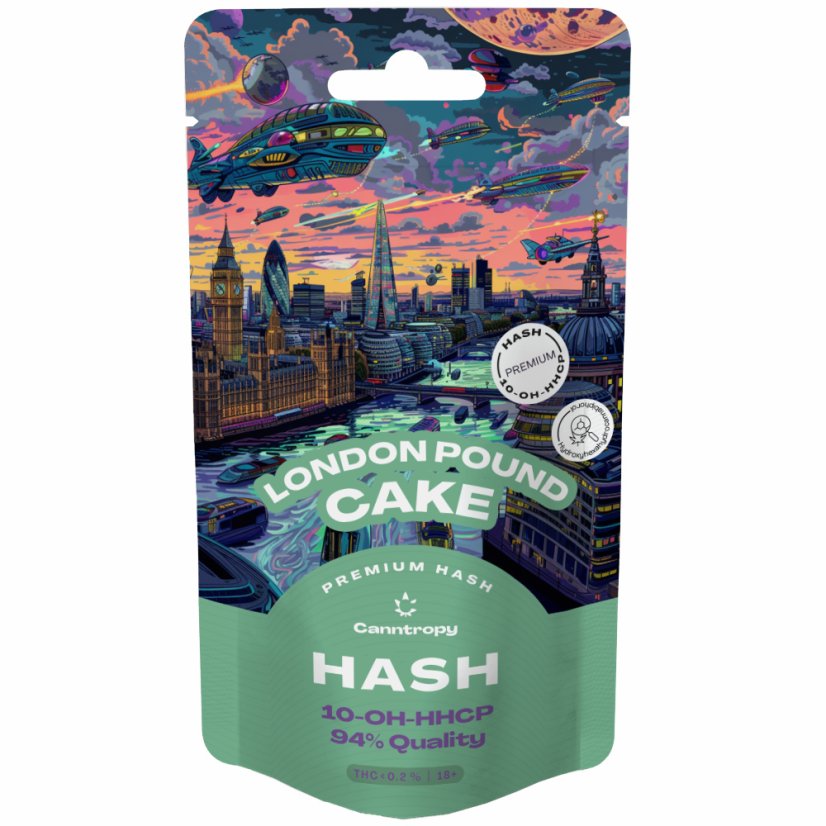 Canntropy 10-OH-HHCP Hash London Pound Cake, calidad 10-OH-HHCP 94%, 1 g - 100 g