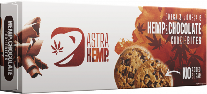 Astra Hemp Cookie Bites Hemp & შოკოლადი - მუყაო (12 ყუთი)