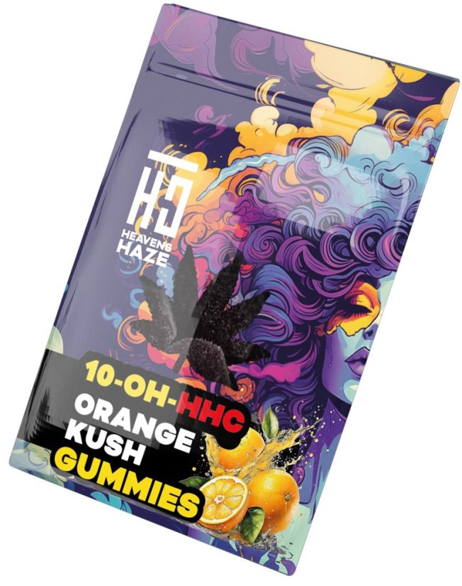 Heavens Haze 10-OH-HHC Gummies Orange Kush, 3 buc