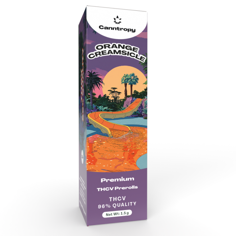 Canntropy THCV Prerolls Orange Creamsicle, qualità THCV 96%, 1,5 g