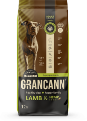 Grancann Lamb & Hemp seeds - Конопляний корм для середніх і великих порід, 12кг