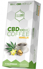 MediCBD Vanille-Kaffee-Kapseln (10 mg CBD) – Karton (10 Schachteln)