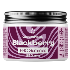 Canntropy HHC augļu košļājamās konfektes Blackberry, 250 mg HHC, 10 gab. x 25 mg, 70 g