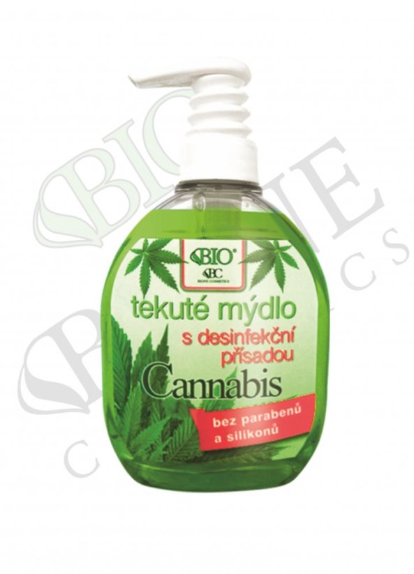Bione Jabón de manos líquido de cannabis con ingrediente antibacteriano 300 ml