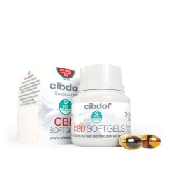 Cibdol Viên nang mềm CBD 4% với Vitamin D3, 60x6,4mg, 384mg