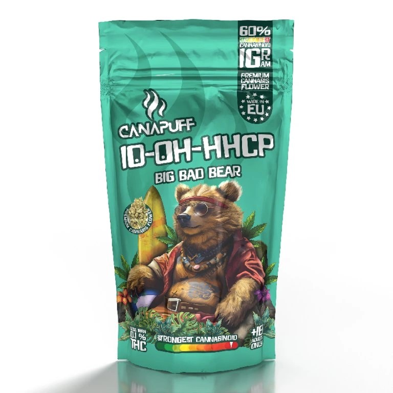 CanaPuff 10-OH-HHCP ყვავილი დიდი ცუდი დათვი, 10-OH-HHCP 60%, 1 - 5 გ