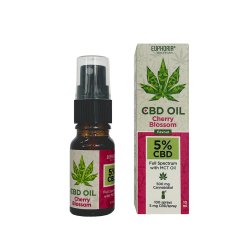 Euphoria CBD oil spray with cherry aroma, 5%, 500 mg CBD, 10 ml