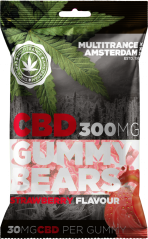 Gumové medvedíky CBD s jahodovou príchuťou (300 mg), 40 vrecúšok v kartóne