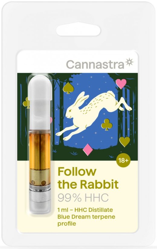 Cannastra kazeta HHC Follow the Rabbit (Blue Dream), 99 %, 1 ml