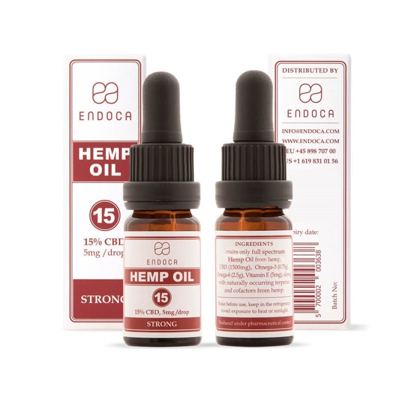Endoca Hemp Oil 1500 mg CBD (15%), 10 ml