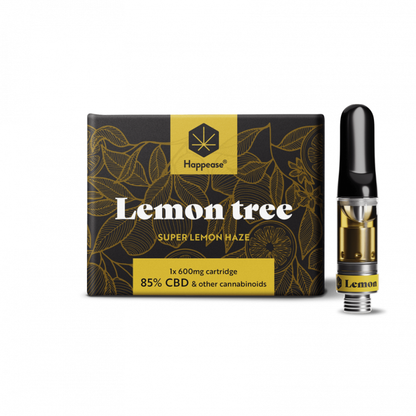 Happease CBD cartridge Lemon Tree 600 mg, 85 % CBD