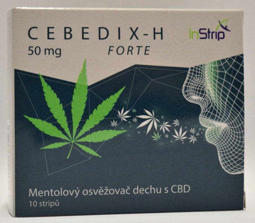 CEBEDIX-H FORTE Αποσμητικό στόματος μενθόλη με CBD 5mg x 10 τμχ, 50 mg