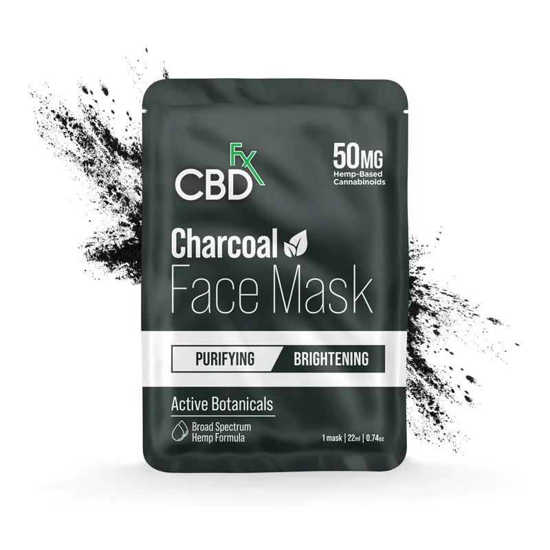 CBDfx CBD maseczka do twarzy z czarnym węglem drzewnym, 50 mg