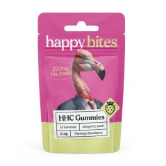 Happy Bites HHC Gummies Flamingo Strawberry, 10 stk x 25 mg, 250 mg