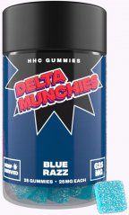 Delta Munchies Blue Razz HHC košļājamās konfektes, 625 mg, 25 gab.