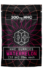 Hi on Nature HHC Gummies Ξινό καρπούζι, 300 mg, 12 τεμ.